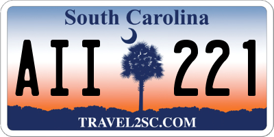 SC license plate AII221