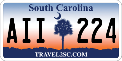 SC license plate AII224