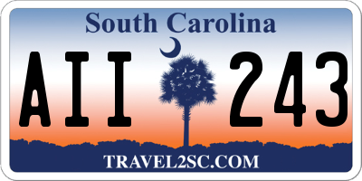 SC license plate AII243
