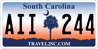 SC license plate AII244