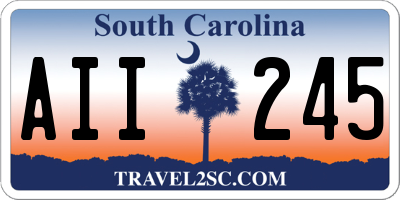 SC license plate AII245