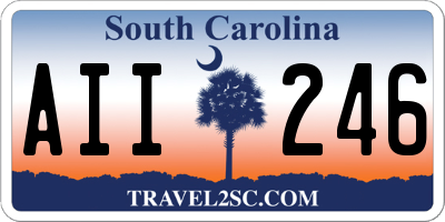 SC license plate AII246