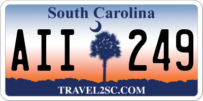 SC license plate AII249