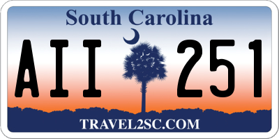 SC license plate AII251
