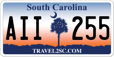 SC license plate AII255