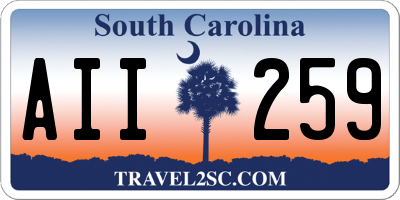 SC license plate AII259