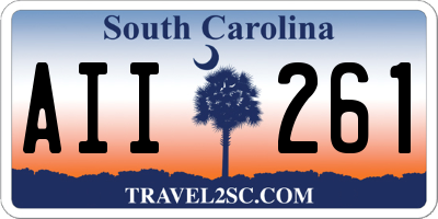 SC license plate AII261