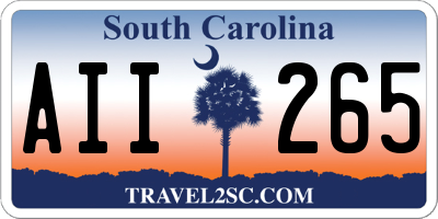 SC license plate AII265