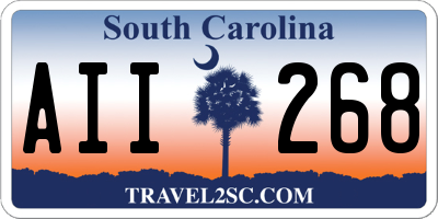 SC license plate AII268