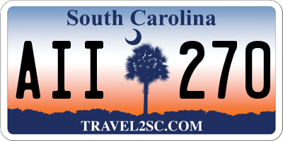 SC license plate AII270