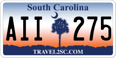 SC license plate AII275