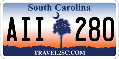 SC license plate AII280