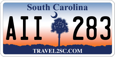 SC license plate AII283