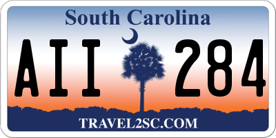 SC license plate AII284