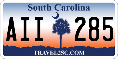 SC license plate AII285