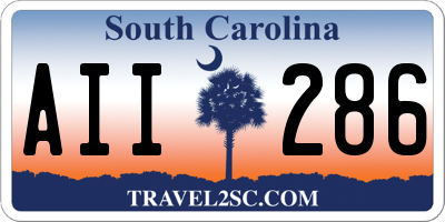 SC license plate AII286