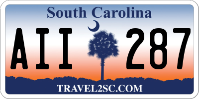 SC license plate AII287