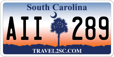 SC license plate AII289