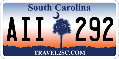 SC license plate AII292