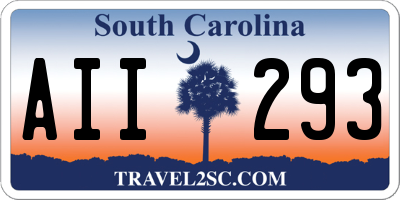 SC license plate AII293
