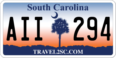 SC license plate AII294