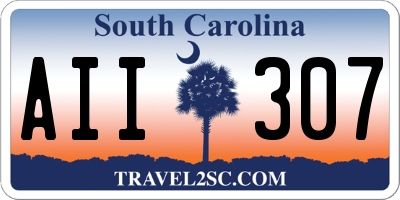 SC license plate AII307