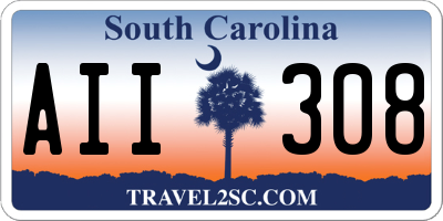 SC license plate AII308