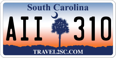 SC license plate AII310