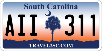 SC license plate AII311