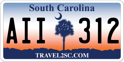 SC license plate AII312