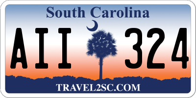 SC license plate AII324