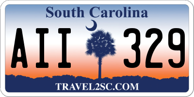 SC license plate AII329