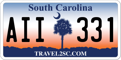 SC license plate AII331