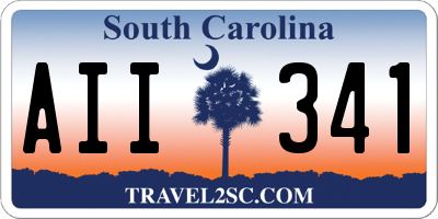 SC license plate AII341