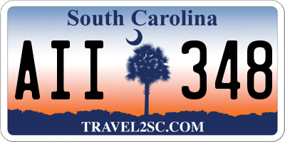 SC license plate AII348