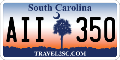 SC license plate AII350