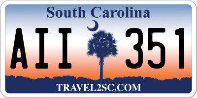SC license plate AII351