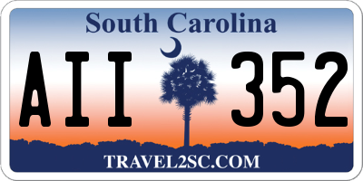 SC license plate AII352