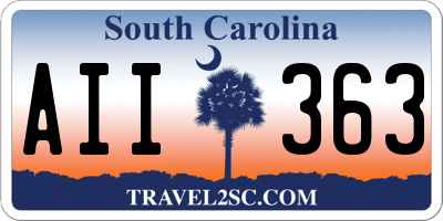 SC license plate AII363