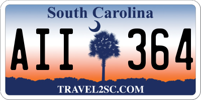 SC license plate AII364