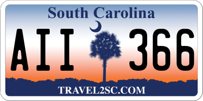 SC license plate AII366