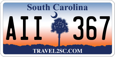 SC license plate AII367