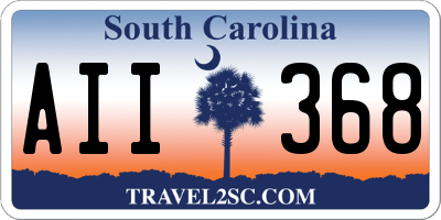 SC license plate AII368