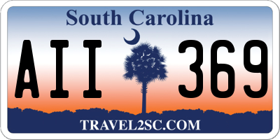 SC license plate AII369