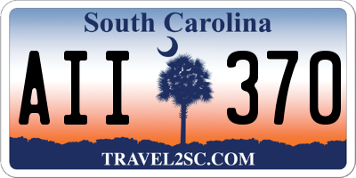 SC license plate AII370
