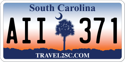 SC license plate AII371