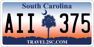 SC license plate AII375
