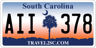 SC license plate AII378