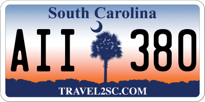 SC license plate AII380