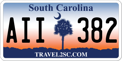 SC license plate AII382